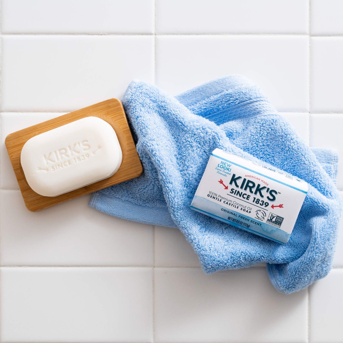 Kirk's Original Coco Castile Bar Soap Original Fresh Scent 4 Ounces (Pack of 10)