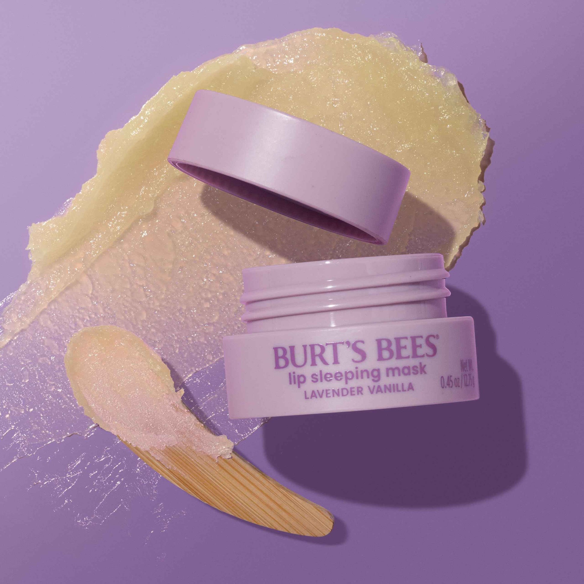Burt’s Bees Stocking Stuffers, Lavender Vanilla Lip Sleeping Mask, With Hyaluronic Acid and Squalane Moisturizer To Instantly Hydrate Lips, Overnight Lip Mask, Lip Treatment Christmas Gifts, 0.45 oz.