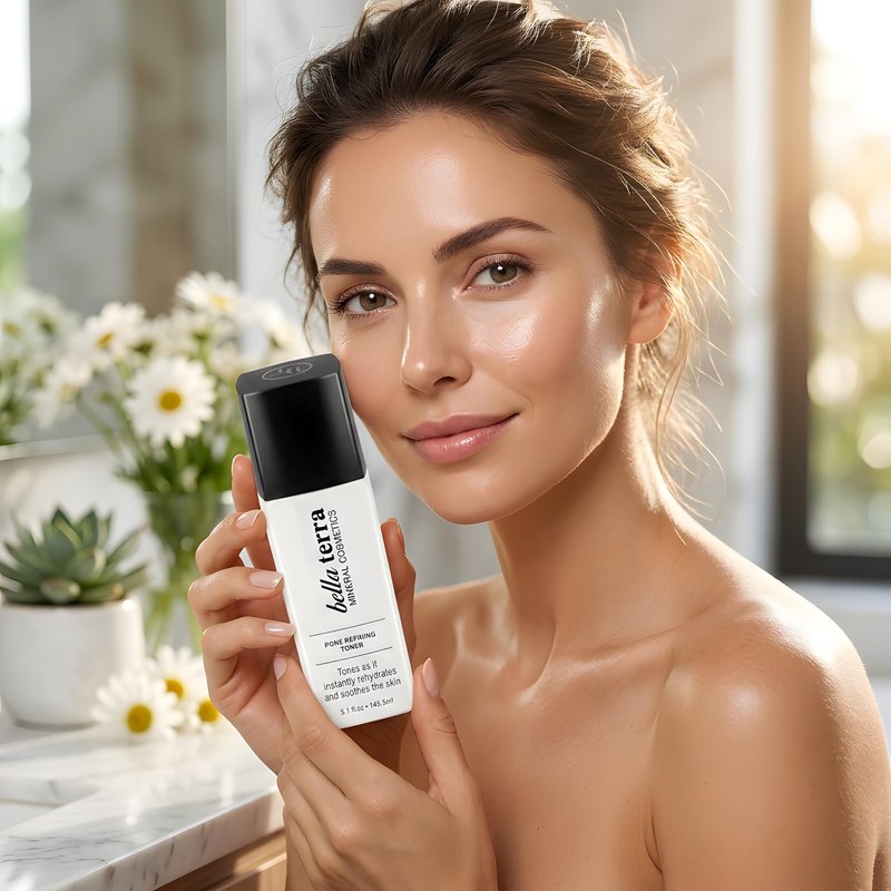 Bellaterra Cosmetics Toner with Salicylic Acid Hydrating Astringent Essence for All Skin Types Exfoliating, Pore-Refining, and Makeup Prep Solution with Coconut Water & Witch Hazel