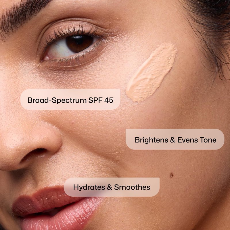 Revision Skincare Intellishade® Original SPF 45, Anti-Aging Tinted Sunscreen for Face, Daily Moisturizer with SPF, Anti-Wrinkle with Peptides & Vitamin C, Hydrating Broad-Spectrum Sunscreen, 1.7 oz