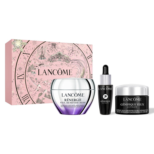 Lancôme Discovery Skincare Gift Set - Mini Rénergie H.P.N-300 Peptide Cream 0.5 fl. Oz, Mini Génifique Ultimate 0.23 fl. Oz, Mini Génifique Eye Cream 0.16 fl. oz.