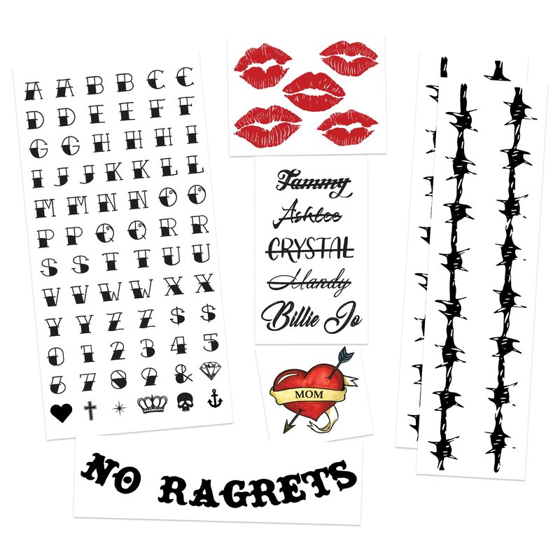 White Trash Temporary Tattoos/Easier than makeup/Perfect for Halloween/HillBilly Costume Idea