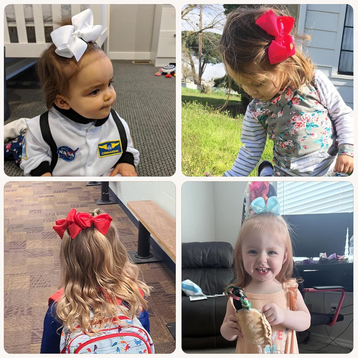40Pcs 3 inch Hair Bows for Girls Grosgrain Ribbon Toddler Back to School Hair Accessories with Alligator Clips for Baby Girls Kids in Pairs