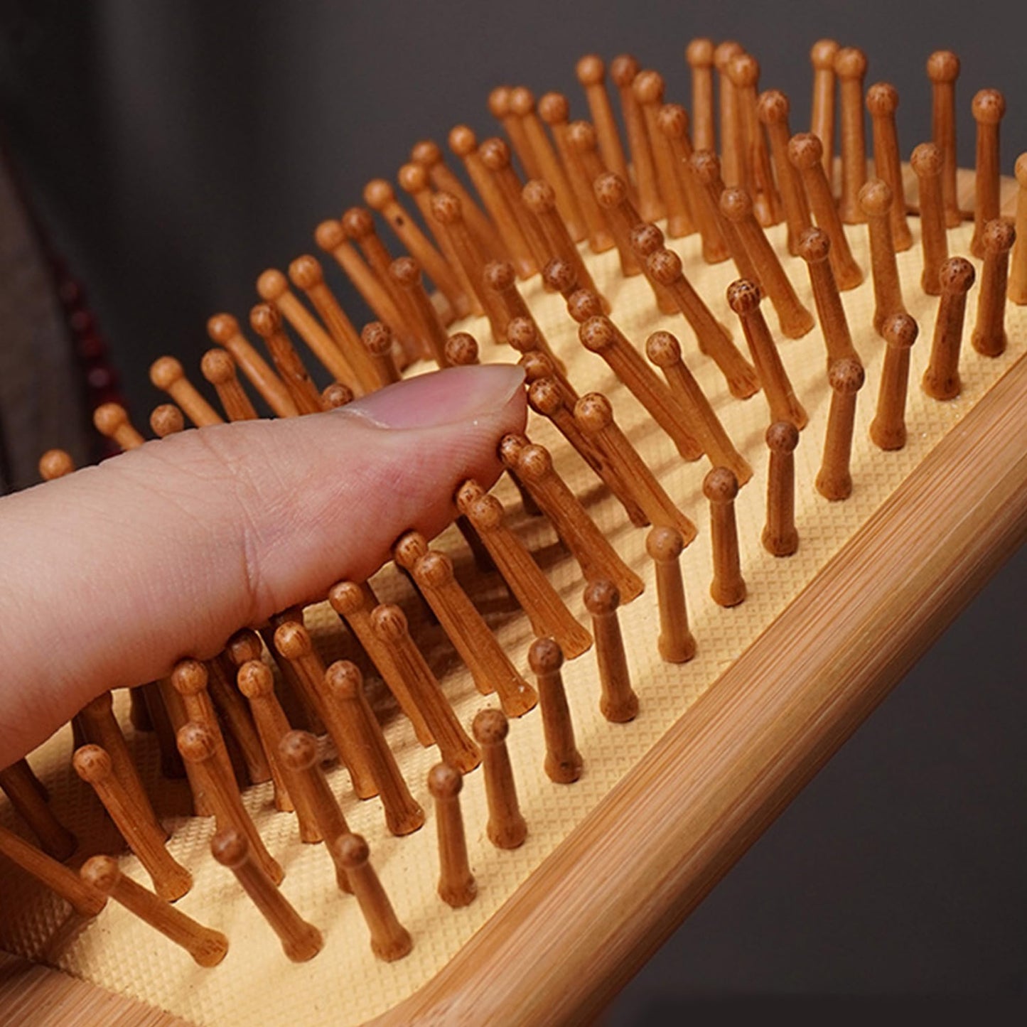 Lindale Wooden Hair Brush for Women Men, Natural Bamboo Detangler Paddle Hairbrush for Hair Growth Massaging Scalp, Reduces Static for Curly Hair with Ergonomic Handle Oval