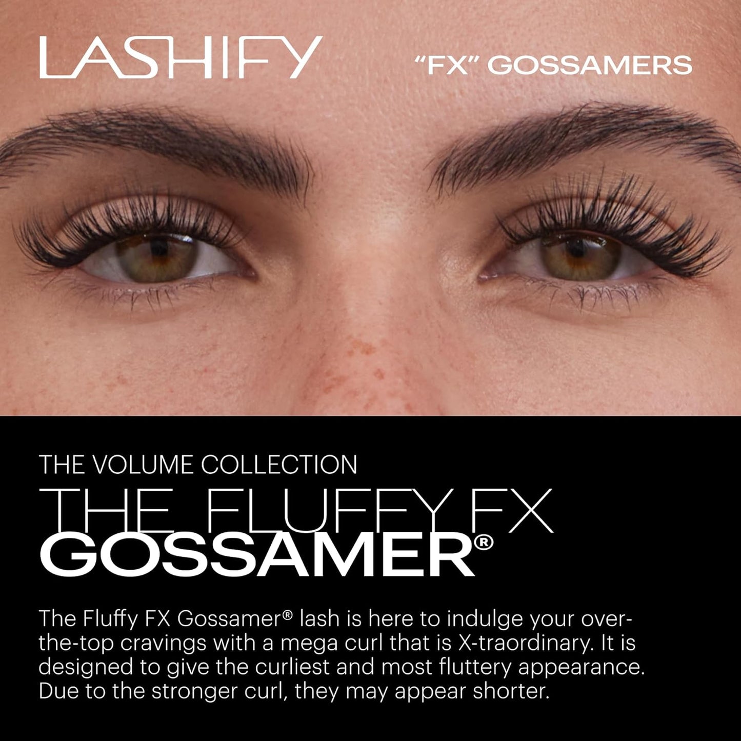 Lashify Fluffy FX 12mm Gossamer Eyelash Extensions | Curly & Fluttery Black Refill Lashes
