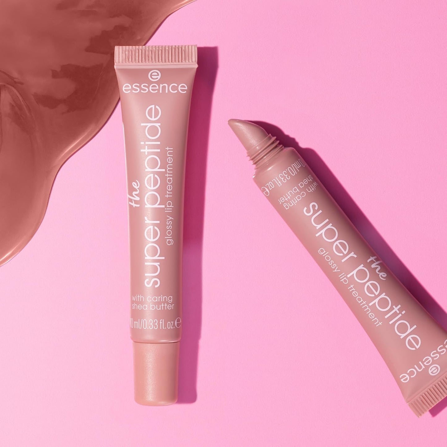 Essence Super Peptide Glossy Lip Treatment - Hydrating, Nourishing & Non-Sticky | Vegan, Gluten-Free (03 Toffeetastic!)
