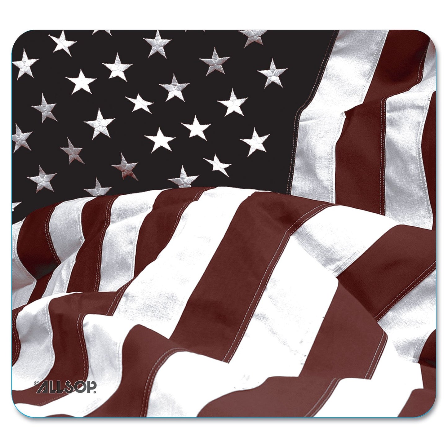 Allsop NatureSmart Mouse Pad, American Flag Design, 8 3/5"" x 8""