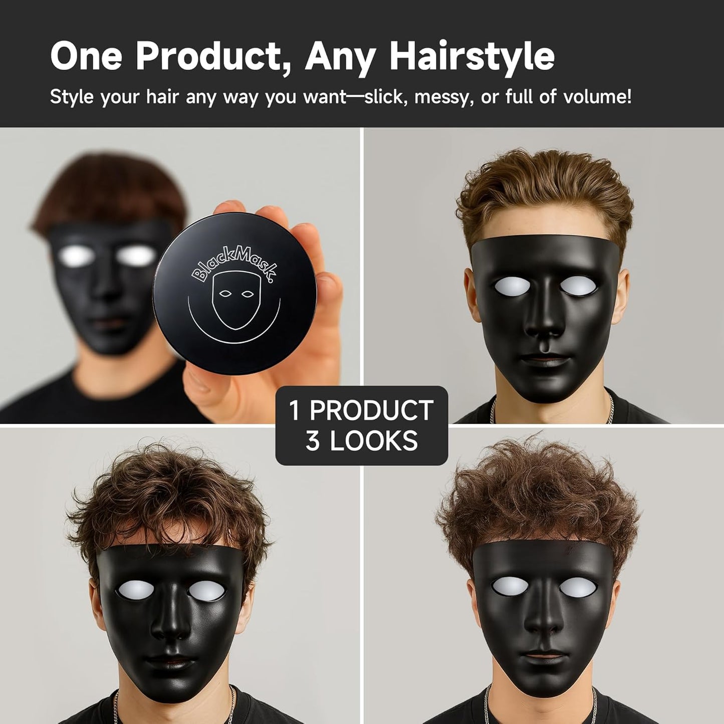 Hair Clay for Men - Matte Finish with Strong Hold | Adds Texture & Volume (3.52 oz)
