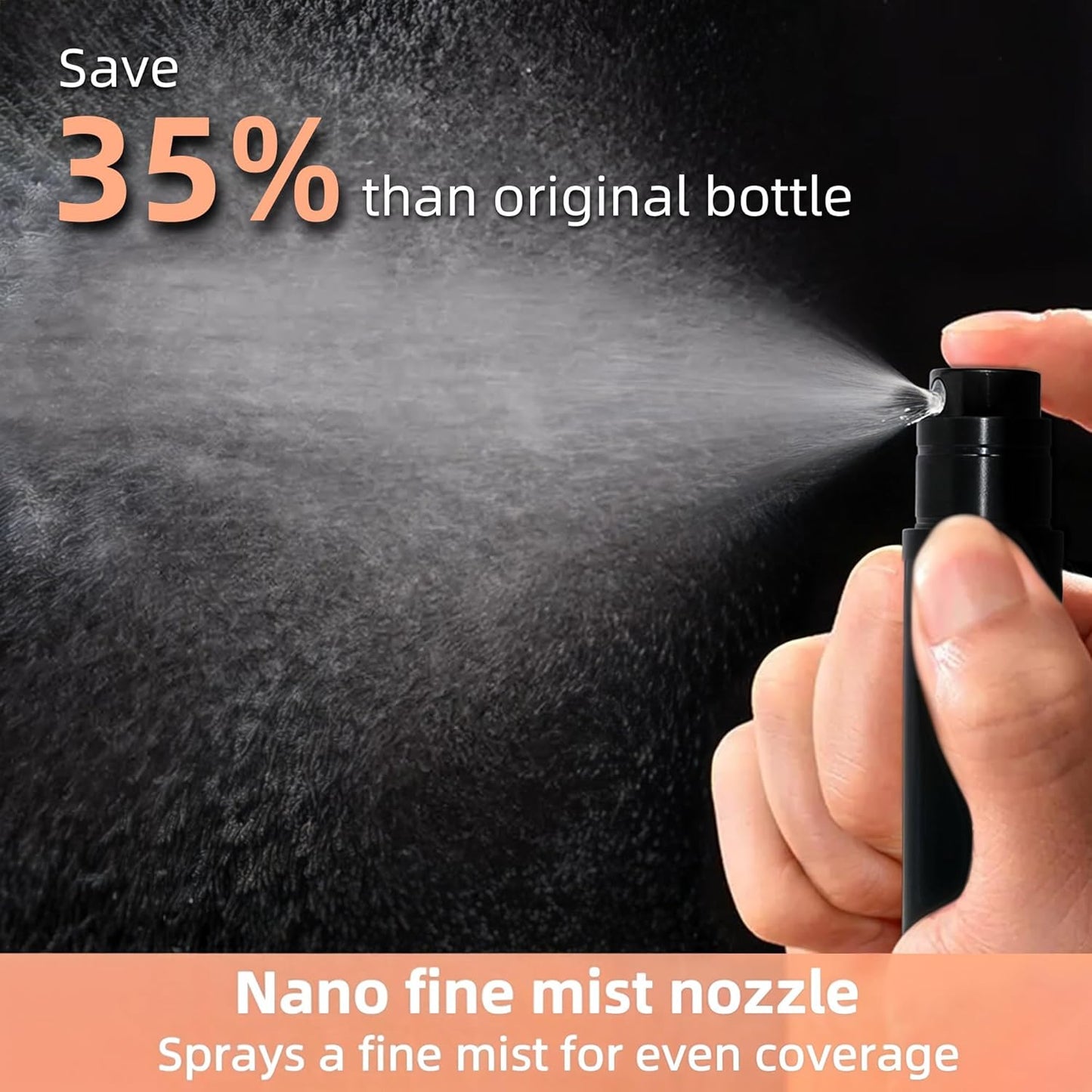 Refillable Perfume Bottle - 5ml Portable Purse Atomizer | Travel Spray for Cologne - Black & Pink