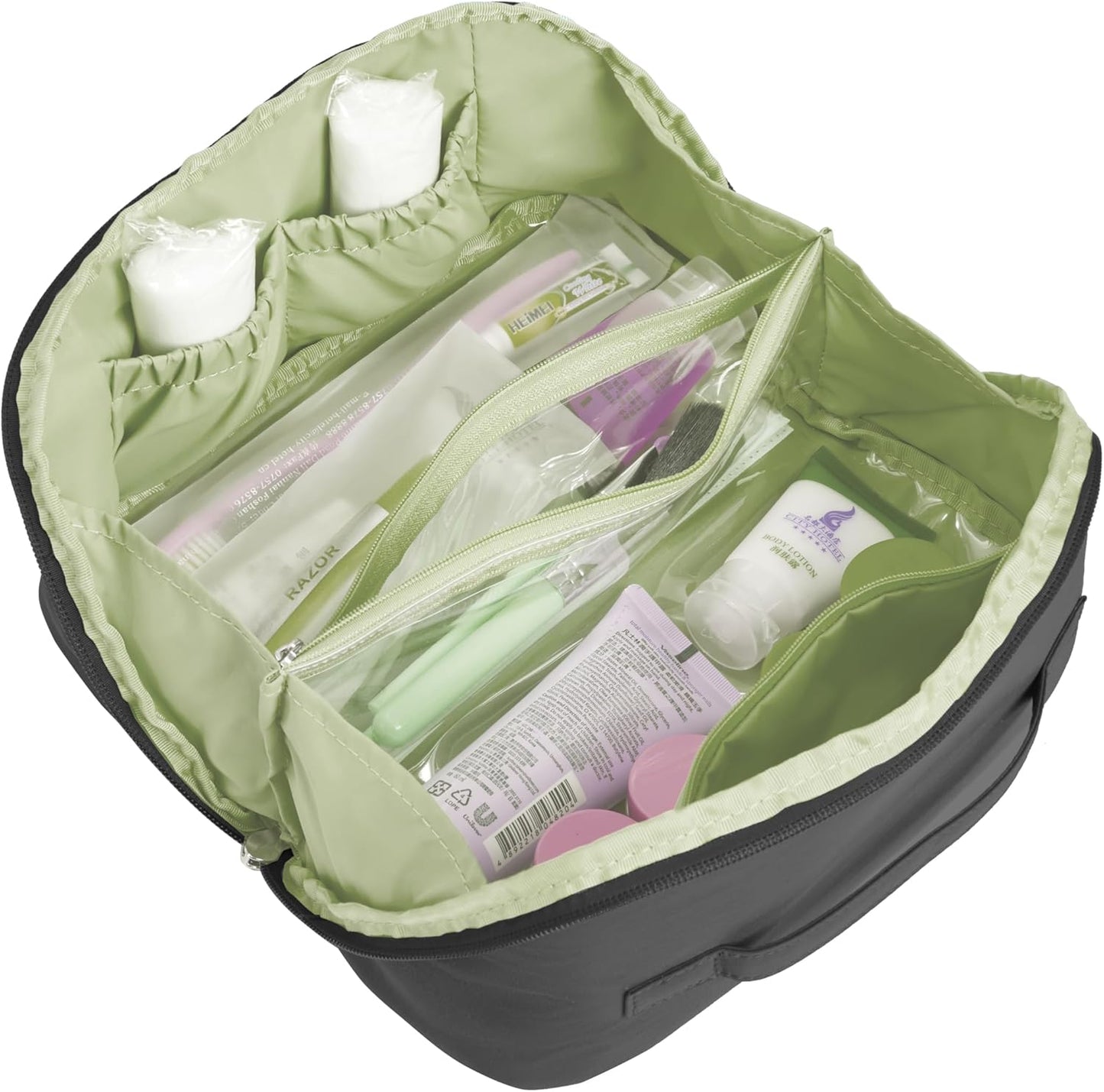 Travelon 180° Travel Toiletry Case - Compact Organizer for Toiletries & Cosmetics