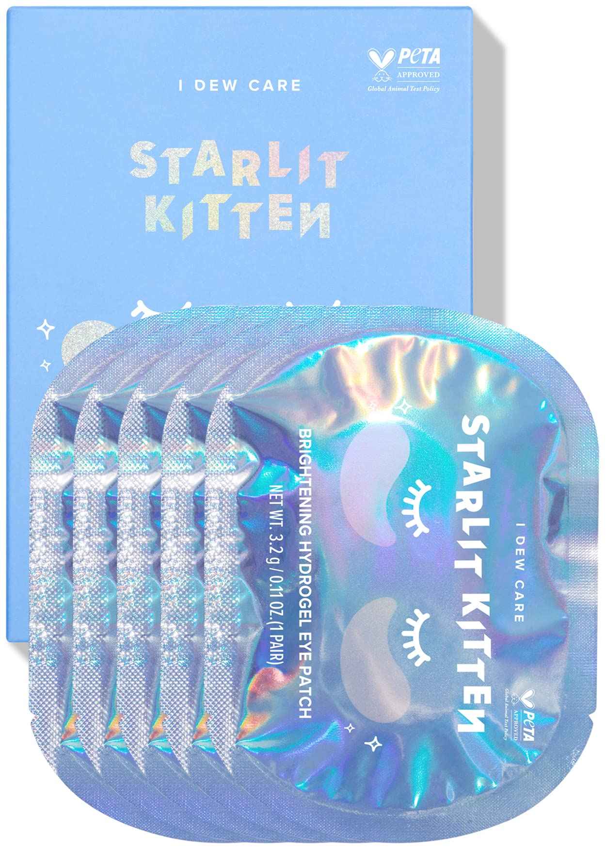 I DEW CARE Hydrogel Eye Patch - Starlit Kitten, 5 EA + Tweezer - Tweeze The Day, 1 Count Bundle