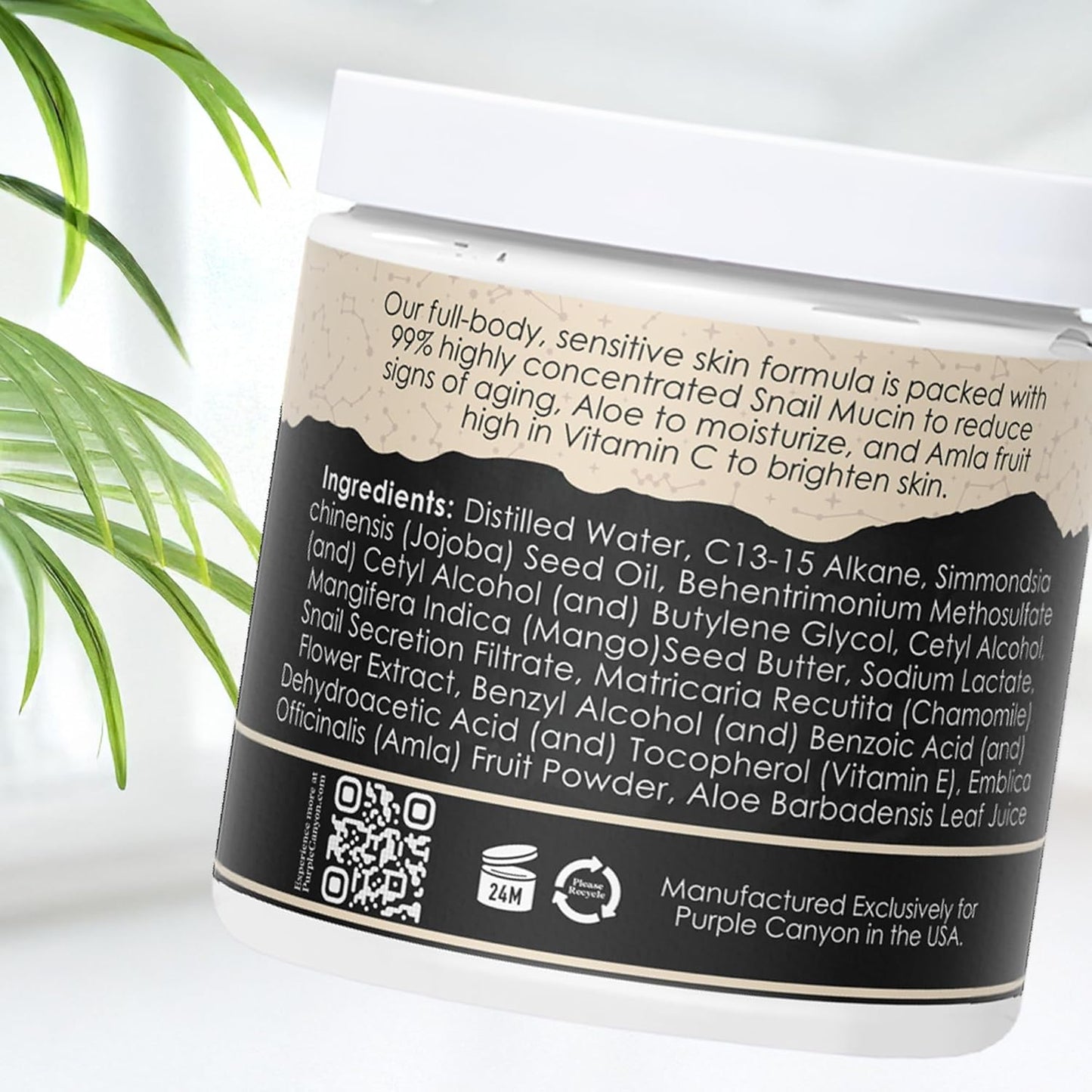 99% Snail Mucin Body Butter - Deep Moisturizing Cream for Blemish Reduction | 8oz | Radiant Skin Repair