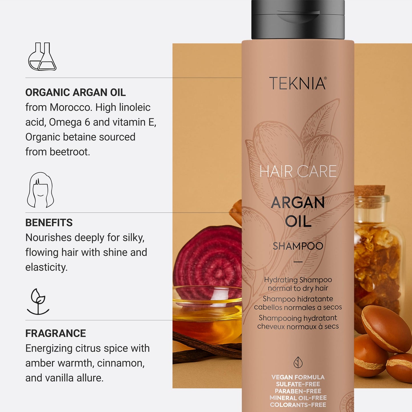 LAKMÉ Teknia Argan Oil Shampoo, 10.2 fl oz