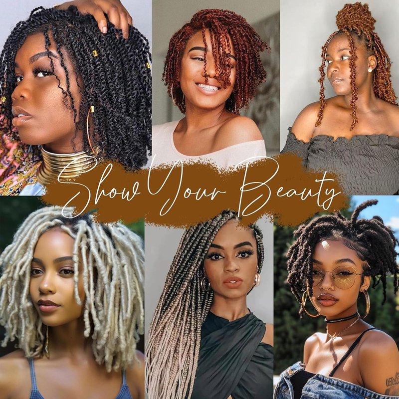 EV&ET Pre-sretched Afro Kinkys Bulk Human Hair Human Hair for Locs/Twists/Braids/Repair Locs Afro Kinky Curly Bulk Can Bleach And Dye(#30,12inch 50g)