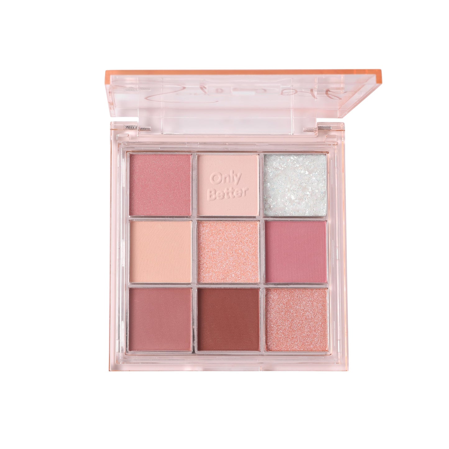 ONLYBETTER Pink Eyeshadow Palette with Glitter Shimmer Makeup