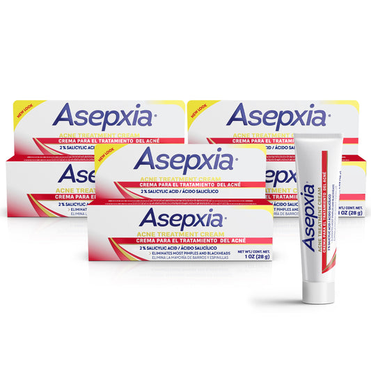 Asepxia 2% Salicylic Acid Acne Spot Treatment Cream | Drying Formula Targets Acne, Clears & Prevents Blemishes, Reduces Redness, Penetrates Pores, Pimple Cream, 1 Oz, 3-Pack