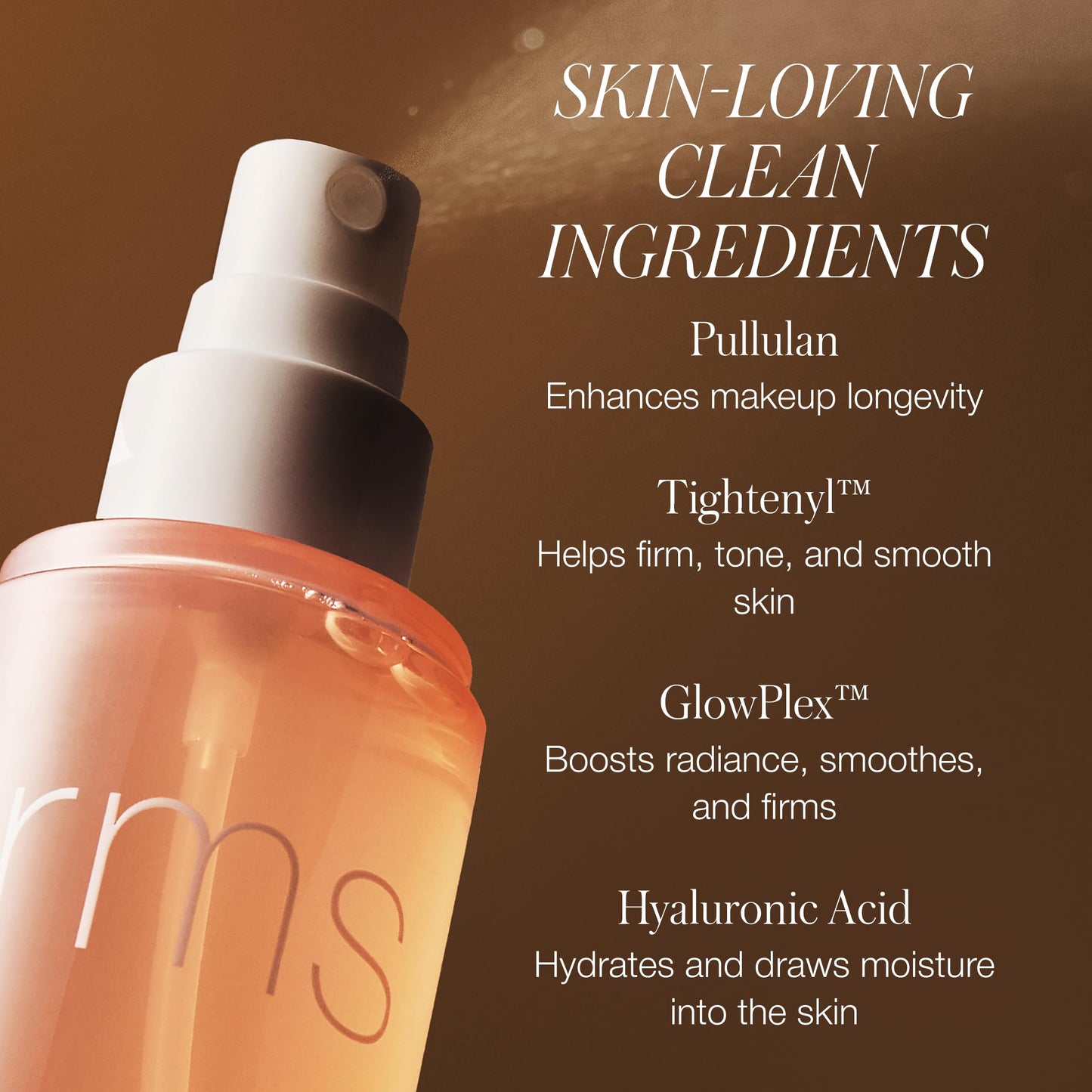 RMS Beauty Radiance Lock Setting Mist - Hydrating Alcohol-Free Makeup Spray - Dewy Glow Finish with Niacinamide & Hyaluronic Acid - 2.0 fl oz
