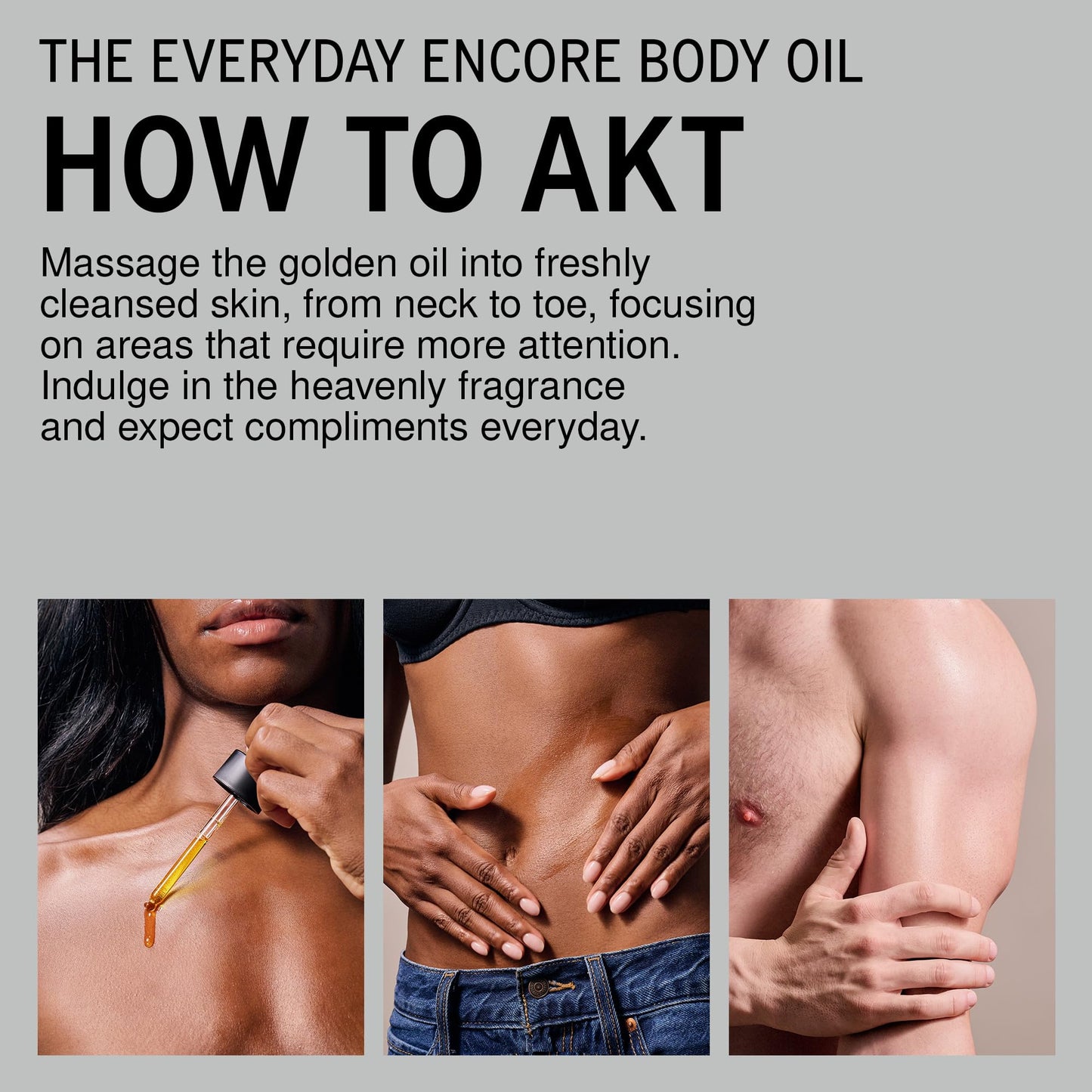 AKT Everyday Encore Body Oil 3.4 Fl Oz, SC.02 After Thunder Scent, Dry Body Oil After Shower, Skin Moisturizer, Fast Absorbing, Lasting Glow, Cedar Fragrance, Non-Greasy, All Genders Skincare
