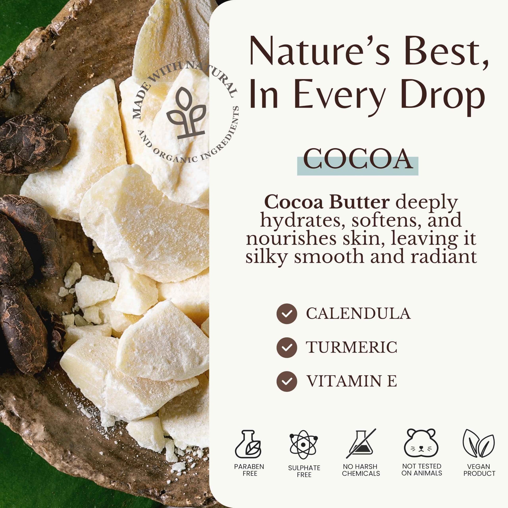 EDENIKA BOTANICALS Cocoa Butter Body Wash, Cleanses, Hydrates & Nourishes, Deep Moisturizing Shower Gel for Dry and Sensitive Skin, Women & Men, Organic & Natural, 16 fl oz, 2-Pack