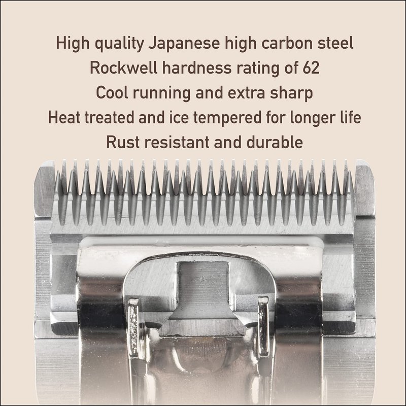 FURZONE Detachable Blade - Size 10 Blade 1/16", Made of Extra Durable Japanese Steel, Compatible with Most Andis, Oster, Wahl A5 Clippers