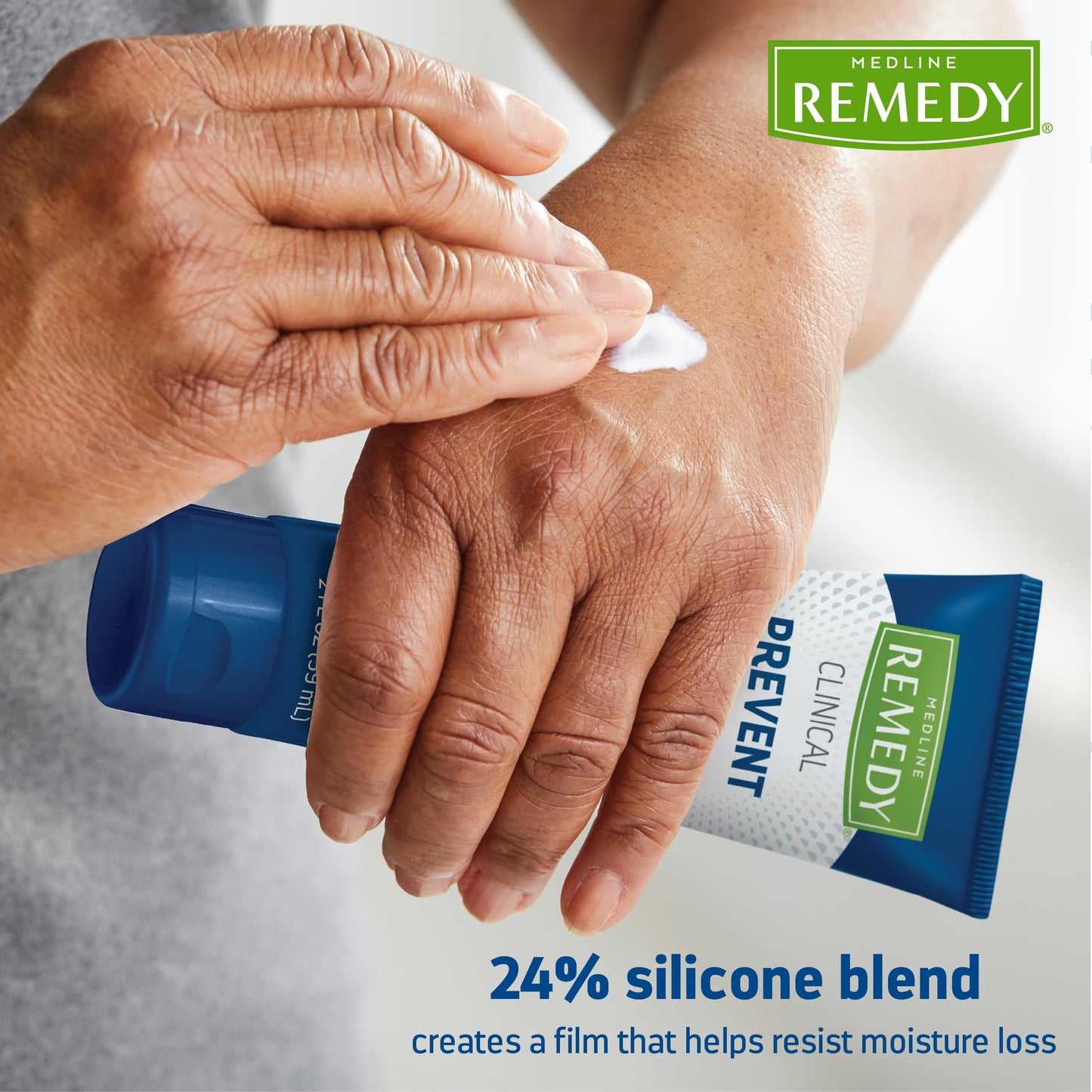 Medline Remedy Clinical Silicone Cream (4 oz Tube), Vanilla Scent, Breathable Film, Soothing, Moisturizing, Nourishing, Hydrating Skin Care, For Cracked, Chapped, Sensitive Skin (Pack of 3)