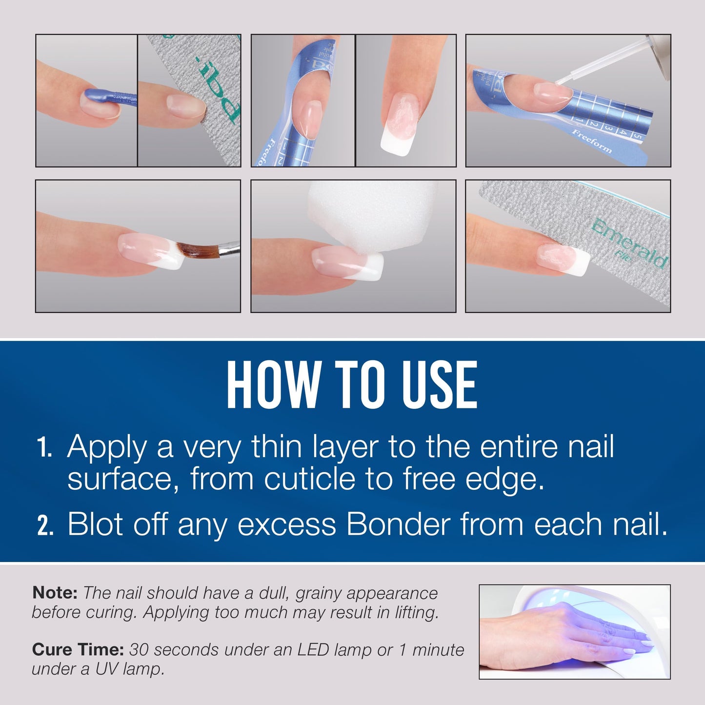 IBD Non-Acidic Nail Primer, LED/UV Bonder – Nail Primer for Gel Polish and Acrylic Nails, Nail Bonder for Long-Lasting Adhesion, 0.5 oz