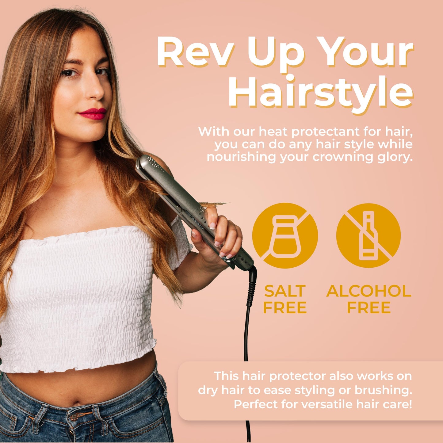 Latinoil - Chia Hair Heat Protectant Spray, Oil for Hair Frizz, Hair Oil Treatment, Leave in Conditioner for Dry Damaged Hair with Chia Seed Oil, Amino acids & Omegas, 250 ml
