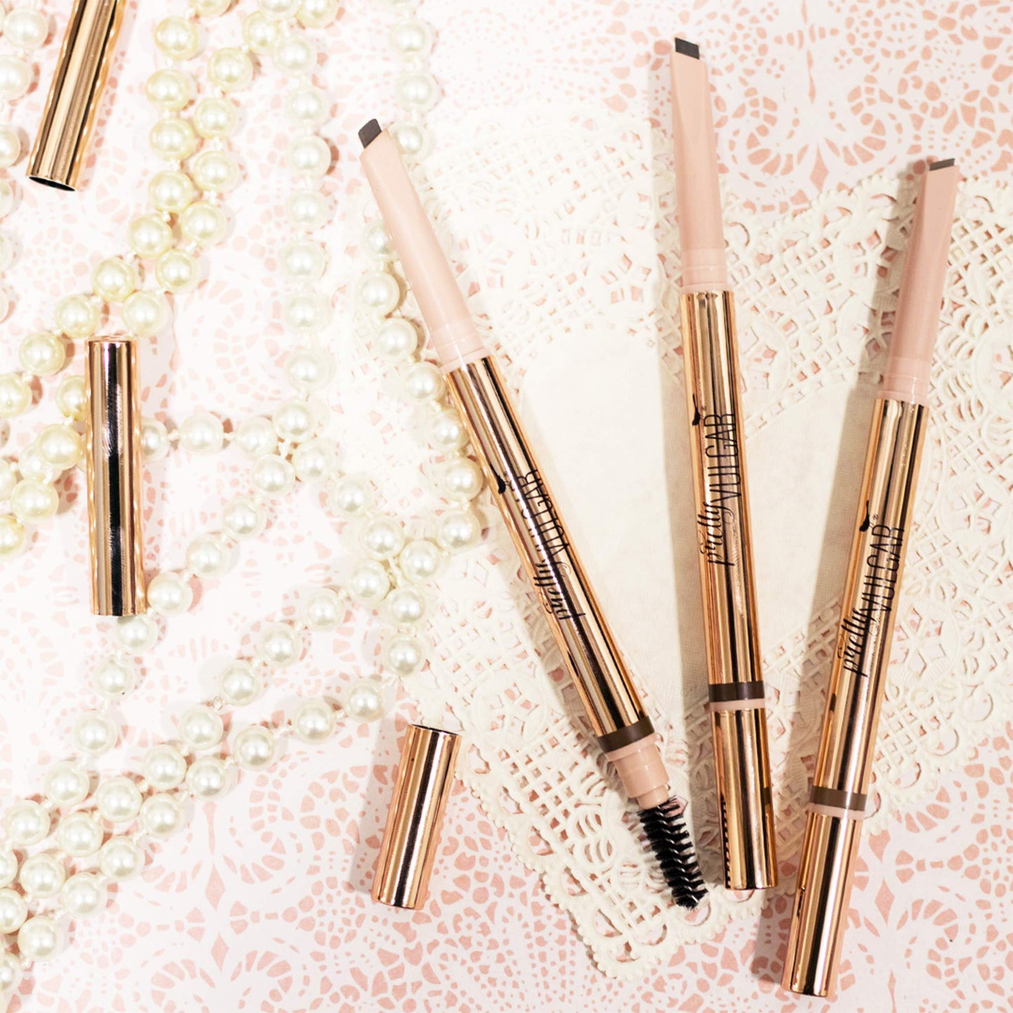 Pretty Vulgar Defined Brilliance Eyebrow Pencil, Dual-Sided Eyebrow Definer Pencil, Classy Broad (Taupe), 0.35g / 0.012 Oz.