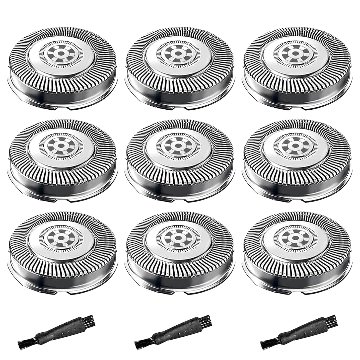 9-Pack SH71/52 Upgraded Replacement Heads Compatible with Philips Norelco Series 7000 & 5000, SH71/SH70/52 Blades for Philips Shaver 7500 7530 S7311 S7370 S7371 9-Pack
