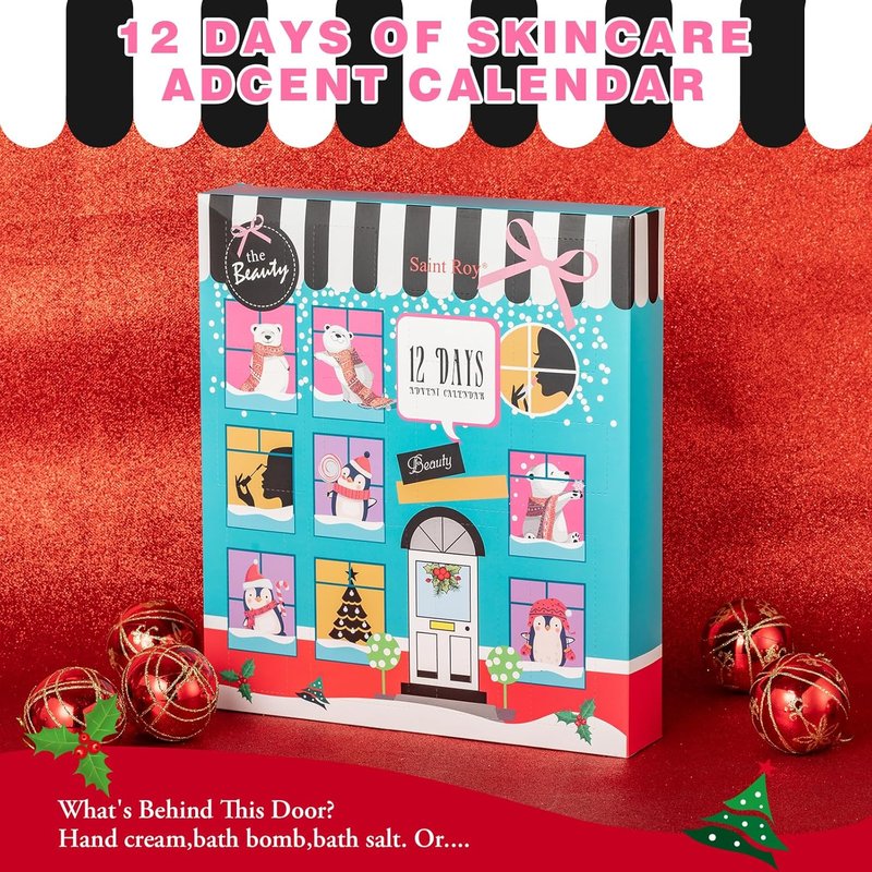 16-Piece Advent Calendar 2025 | Luxury Christmas Gift Box for Women, Mom & Sister - Bath and Body Gift Set