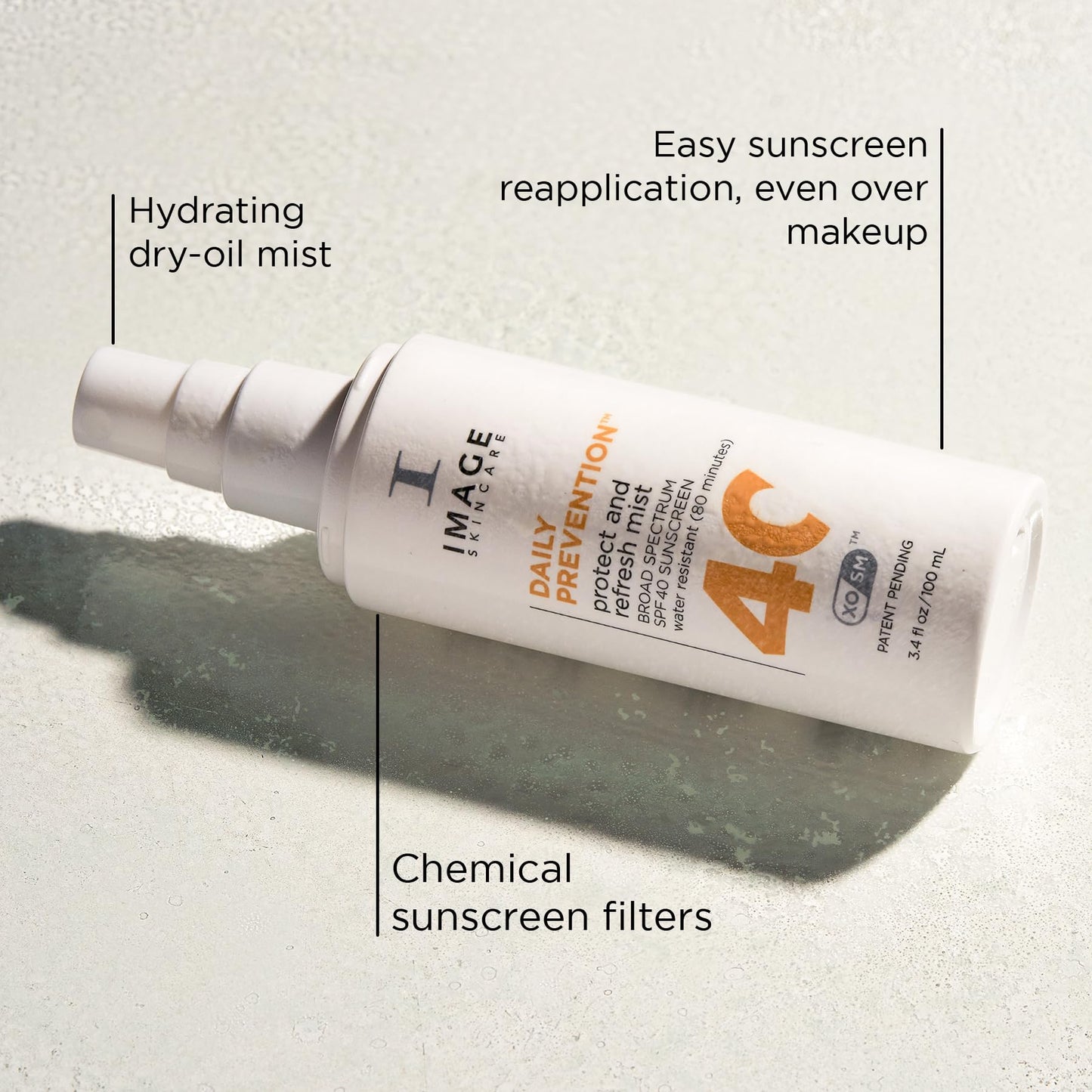 IMAGE Skincare DAILY PREVENTION Protect & Refresh Mist, SPF 40 Broad Spectrum Sunscreen Spray, 1 Fl Oz Travel Size