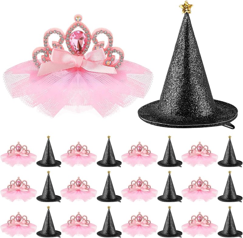 Witch Hat Hair Clips - 24 Pcs Mini Accessories for Women | Perfect for Costumes & Gifts