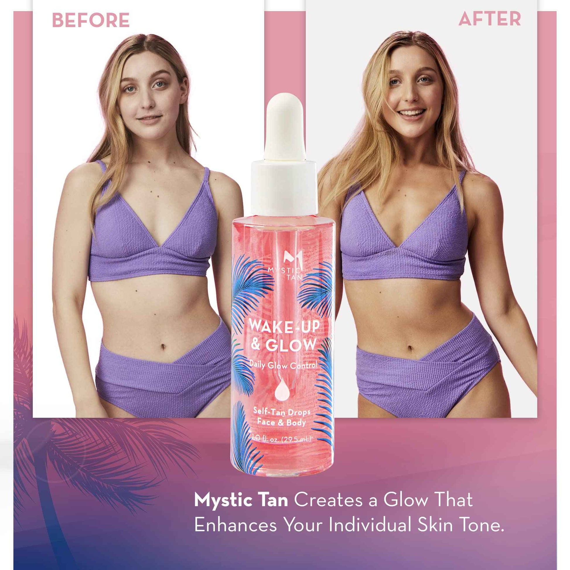 Mystic Tan Wake-Up & Glow Daily Glow Control Self Tan Drops, 1.0 fl. oz