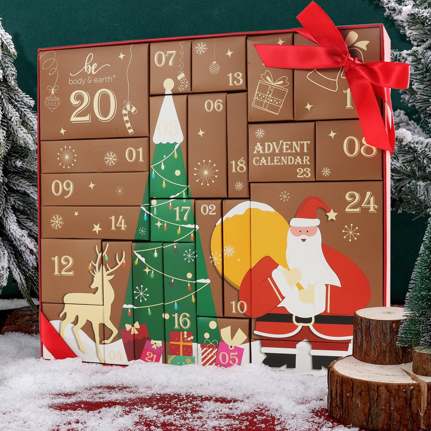Advent Calendar 2026 BODY & EARTH Holiday Gifts for Women Christmas 24 Days of Beauty Countdow Calendar 24PCS 2026 Skincare Advent Calendar