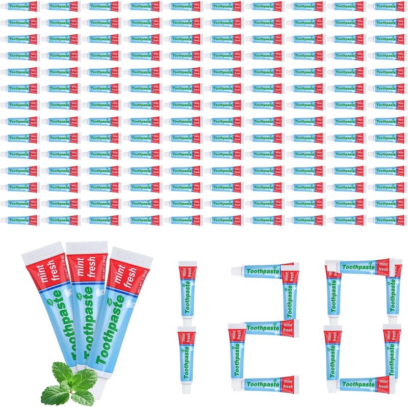Mini Toothpaste Travel Size - 0.28oz Mint Scent | TSA Compliant for Hotel, Camping, Gym, Office, School