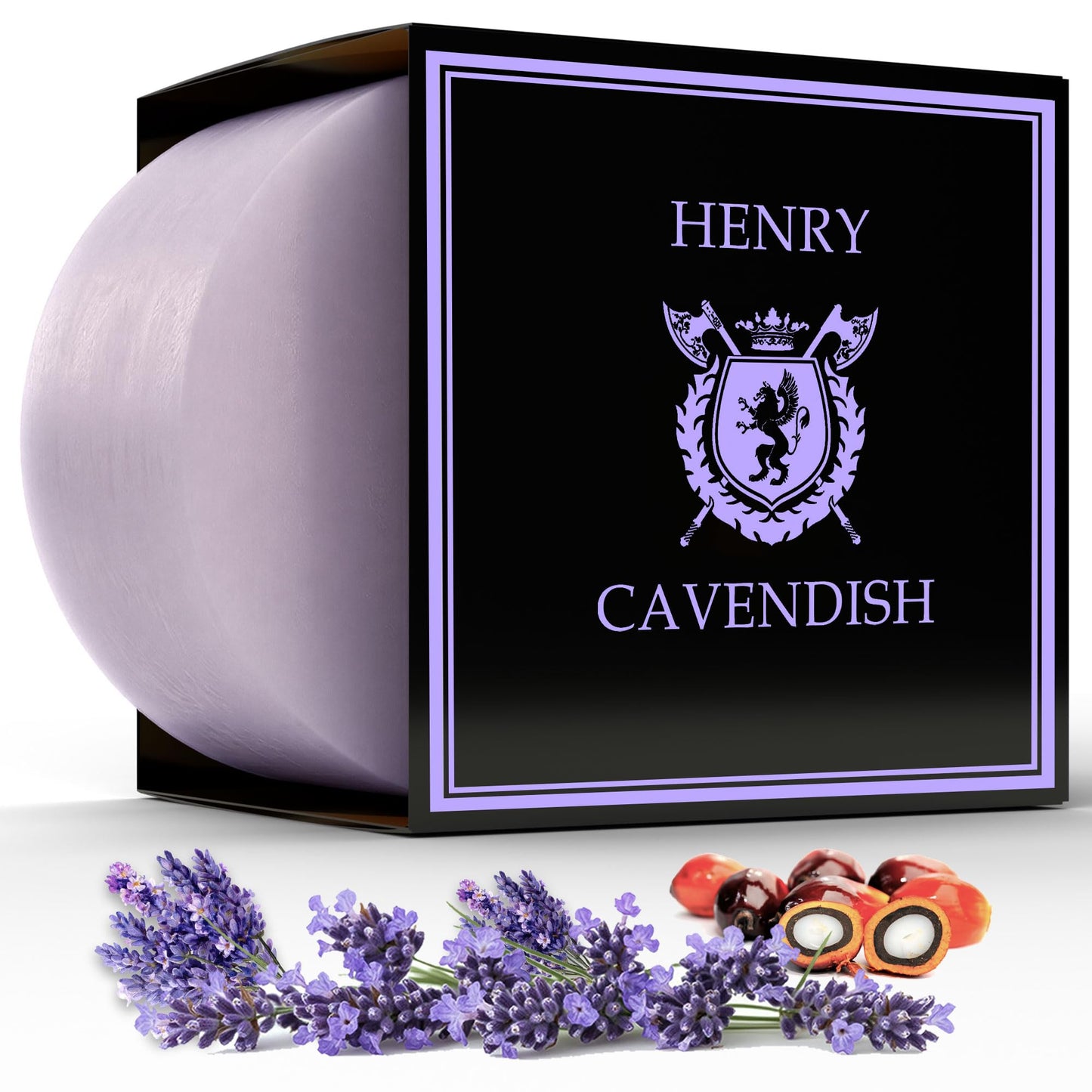 Henry Cavendish Lavender Shaving Soap with Shea Butter & Coconut Oil. Long Lasting 4 oz Puck Refill. Mens Shave Soap. All Natural. Rich Lather, Smooth Comfortable Shave. For Ladies and Gentlemen.