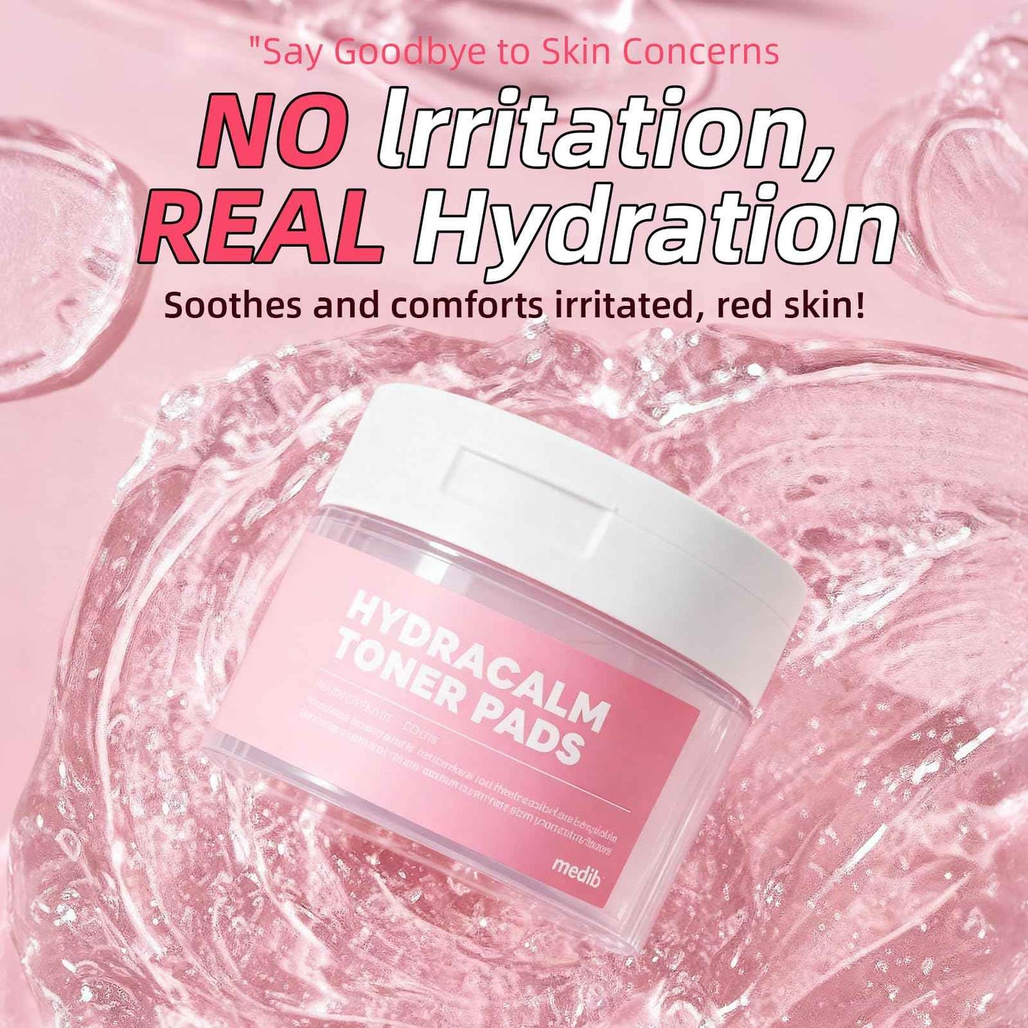 MEDB Hydracalm Toner Pads - 60 Counts Exfoliating Face Pads with BHA & PHA for Acne & Breakouts, 40% Centella Asiatica for Sensitive Skin, Hydrating, Alcohol-Free, Korean Skin Care