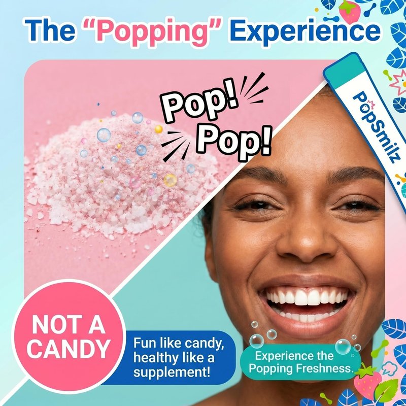fanFentac Oral Probiotics for Bad Breath & Gum Health - 22.5 Billion CFU Dental Probiotic Powder with 3 Proprietary Strains - Sugar-Free Strawberry Mint Popping Powder - 30 Stick Packs