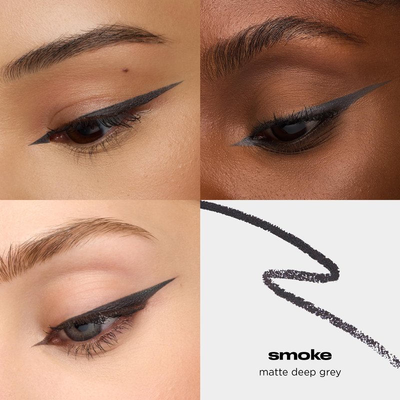 URBAN DECAY 24/7 Glide-On Waterproof Eyeliner Pencil - Smudge-Proof, Long-Lasting, Transfer-Proof, Up to 16HR Wear, Smooth No-Tug Formula, Smoke (Deepest Matte Gray) - 0.04 oz