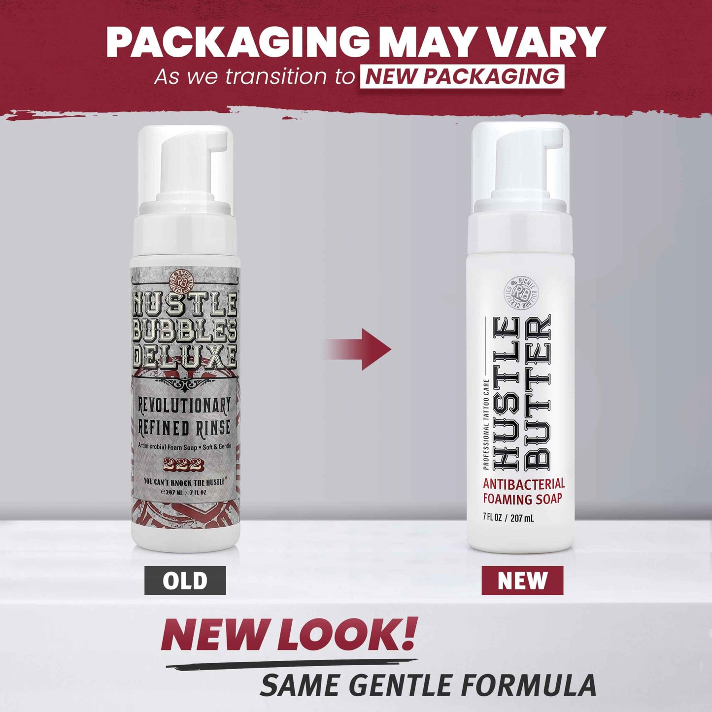 Hustle Bubbles Tattoo Aftercare Tattoo Soap Antibacterial Soap To Clean New Tattoos & Piercings Essential Tattoo Supplies 7oz