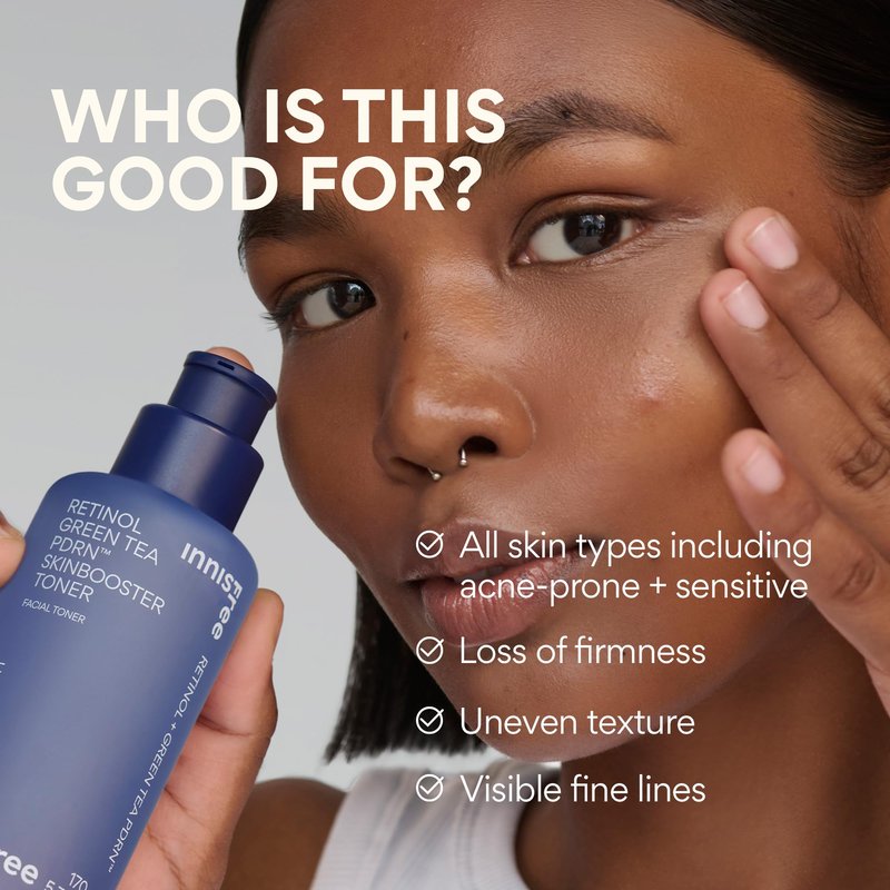 innisfree Retinol Green Tea PDRN Toner for Glass Skin, Fine Lines, and Smooth Skin, Inspired by Korean PDRN Treatment