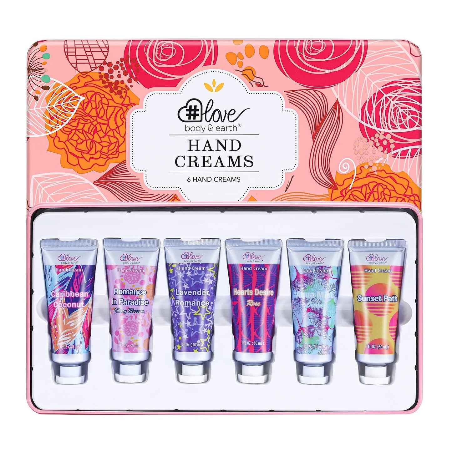 BODY & EARTH # LOVE Hand Cream Hand Lotion Gifts Set for Women, 6-Pack of Hand Cream Travel Size Hand Lotion for Nourishing Dry Hands, Birthday Christmas Gifts for Women