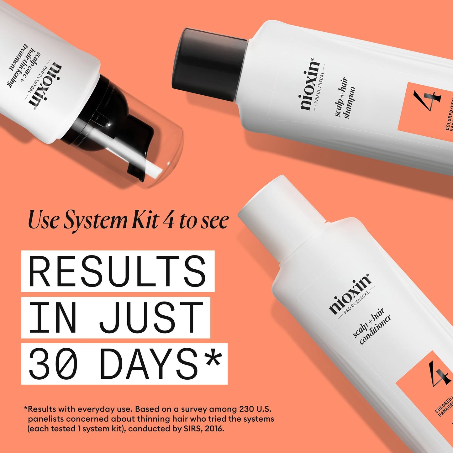 NIOXIN System 4 | Scalp Care | Thickening Shampoo | Colored Damaged Hair