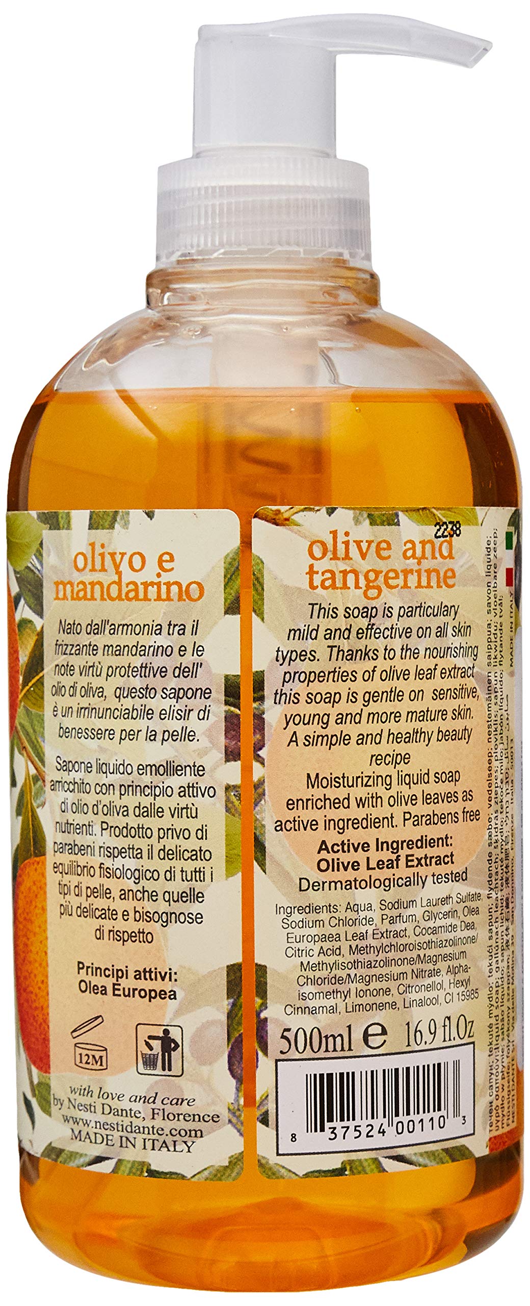 Nesti Dante - Il Frutteto Olive and Tangerine Moisturizing Hand and Face Soap