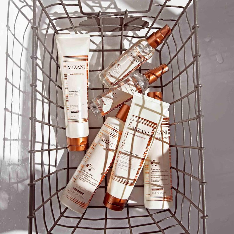 Mizani Thermasmooth Smoothing Serum - Heat Protection & Frizz Control for Curly Hair | Infused with Coconut Oil