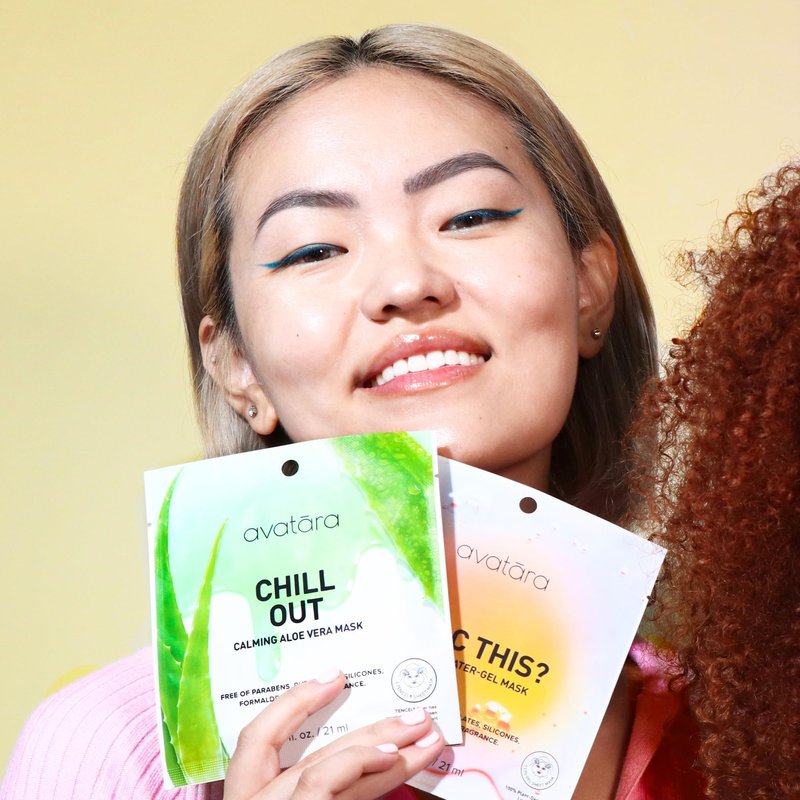 Avatara Face Mask Variety 10-Pack - Hydrating Korean Beauty Sheet Masks with Watermelon, Peach, Aloe, and Honey - Cruelty-Free Sheet Masks for Tween, Teen and All Skin