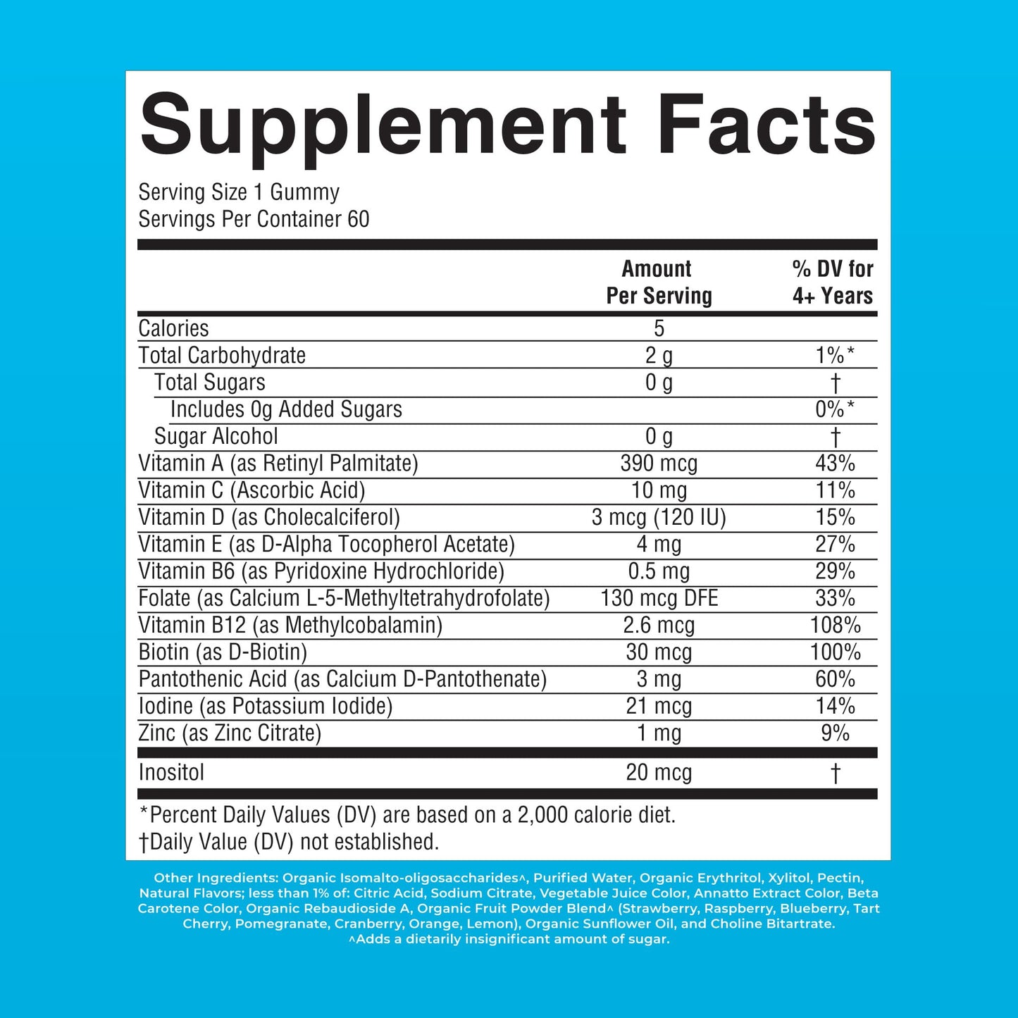 MARYRUTH'S Kids Vitamins Multivitamin Sugar Free | 2 Month Supply | Kids Multivitamin Gummies | Multivitamin for Kids | Vitamin D | Vitamin C | Zinc | Vegan | Non-GMO | Gluten Free | 60 Count