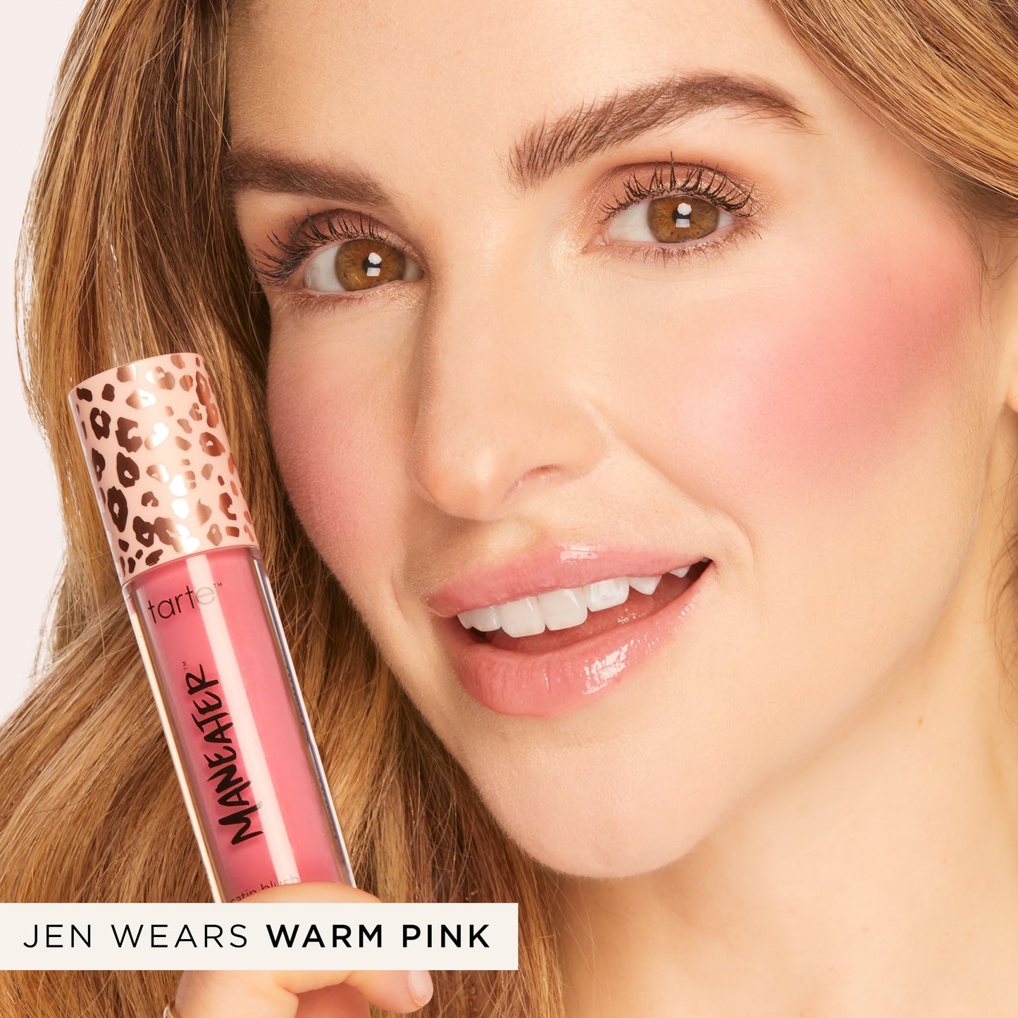 tarte maneater satin blush cheek plump – Lightweight Liquid Blush Infused with Coconut Water, Hyaluronic Acid & Vitamin E for a Hydrated Cheek Tint, Vegan & Cruelty-Free, full size, warm pink