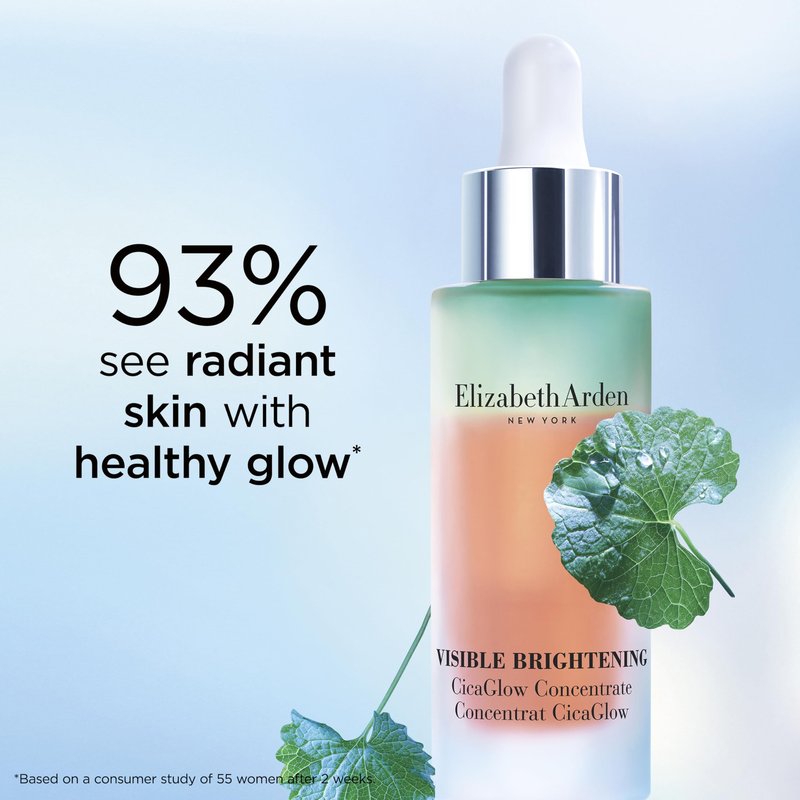 Elizabeth Arden Visible Brightening CicaGlow Concentrate, Dark Spot Corrector for Smooth and Repaired Glowing Skin, Alcohol-Free, 1.0 fl oz