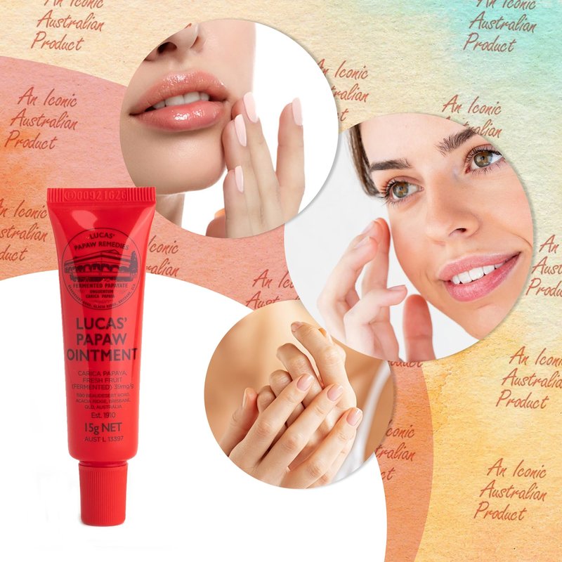 Treats from Home, Lucas Pawpaw Lip Ointment, Cream, Ointment for Lips & Dry Skin - Unique All Skin Types, All Gender- Any Season Gift Pack with 2 x 15g Pawpaw Balm